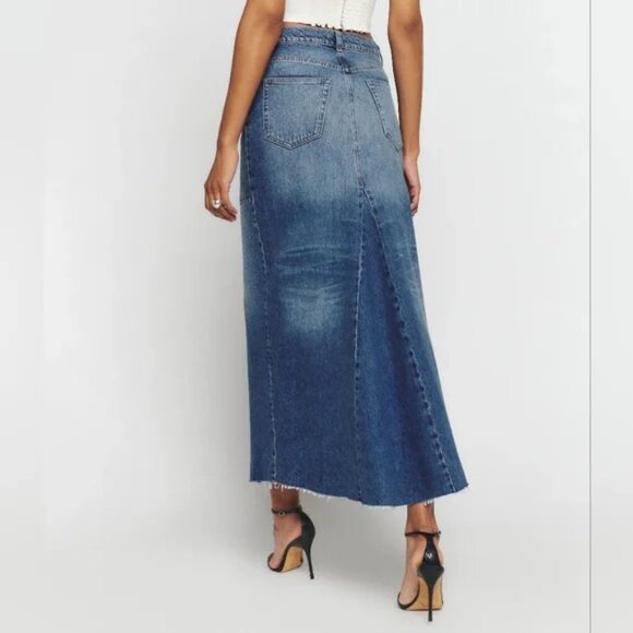 Reformation Jeans Tazz Maxi Denim Skirt - Picture 4 of 16